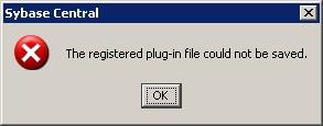 Sybase plugin error