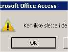 MsAccess Kan ikke slette